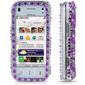 100% Brand New Purple Zebra 3D Crystal Bling Hard Plastic Case For Nokia Mini N97