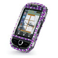100% Brand New Purple Zebra Bling Hard Plastic Case For Samsung S3650