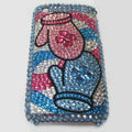 100% Brand New Crystal Gloves Rhinestone Bling Plastic Case For Apple iphone 3G 3Gs