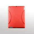 iPad 2 / The New iPad case Crescent Silicone Case Seismic drop resistance - Red