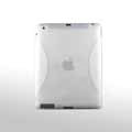 iPad 2 / The New iPad case Crescent Silicone Case Seismic drop resistance - Transparent White