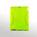 iPad 2 / The New iPad case Crescent Silicone Case Seismic drop resistance - Yellow-green