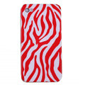 zebra iphone 4G case ceramics smooth cover - red