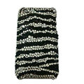 Zebra iphone 4G case bling crystal  fringe cover
