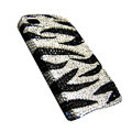 Zebra iphone 4G case crystal fringe bling cover