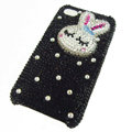 Rabbit Crystal bling case for iphone 3G - white EB007