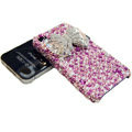 S-warovski crystal bling Butterfly case for iphone 4 - pink