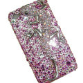 Bling S-warovski Crystal Lizard Case for iphone 4 - pink