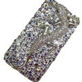 Bling S-warovski Crystal Lizard Case for iphone 4 - purple