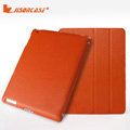 Miraculous magnetic wake smart cover for iPad 2 / The New iPad - PU orange
