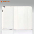 Miraculous magnetic wake smart cover for iPad 2 / The New iPad - PU white