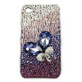 Brand New Bowknot S-warovski bling crystal case for iphone 4G - purple