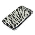 Zebra bling crystal for Samsung i9000 case - black