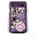 Purple rose bling crystal for Samsung i9003 case