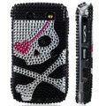 Skulls Bling crystal case for Blackberry 8900 - black