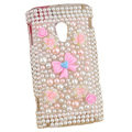 bowknot pearl crystal case for Sony Ericsson X10