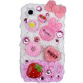 Lucky rabbit ice cream cake case for BlackBerry 8520 - pink