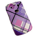 Lattice pattern Hard Plastic case for Blackberry 9700 - purple