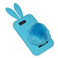 Rabbit Ears Silicone Case For Motorola ME525 - blue