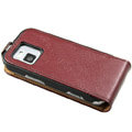 Ultra thin leather case cover for Nokia N97 mini - brown