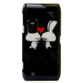 LOVE Rabbits color covers for Nokia E7 - black