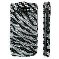 Zebra bling crystal case for Nokia E71 - black