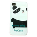 Panda hard back cover case for iphone 4G - white