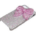 Bling pink bowknot crystal case for iPhone 4G