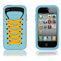 ISHOES yellow Shoelace silicone cases covers for iPhone 4G