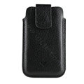 Holster leather case for Blackberry Bold Touch 9900 - black EB003