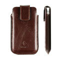 Holster leather case for Blackberry Bold Touch 9900 - brown EB001