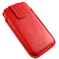 Holster leather case for Blackberry Bold Touch 9930 - red