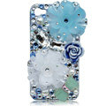 Bling Flowers S-warovski crystal cases skin for iPhone 4G