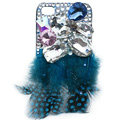 Bling Peacock feathers S-warovski crystal cases for iPhone 4G