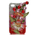 Flower Bling S-warovski crystal case skin for iPhone 4G