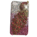 Bling Peacock S-warovski crystal cases Covers for iPhone 4G - Red