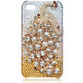 Bling Peacock S-warovski crystal cases for iPhone 4G - yellow