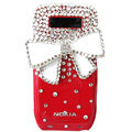 Butterfly bling crystal case for Nokia E71 E72 - Red