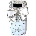 Butterfly bling crystal case for Nokia E71 E72 - White
