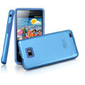 IMAK Slim Metal Silicone Cases Covers for Samsung i9100 GALAXY SII S2 -Blue