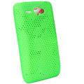 ECBOZ Slim Scrub Mesh Silicone Hard Cases Covers For HTC Chacha A810e G16 - Green