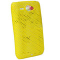 ECBOZ Slim Scrub Mesh Silicone Hard Cases Covers For HTC Chacha A810e G16 - Yellow