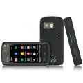 IMAK Slim Scrub Mesh Silicone Hard Cases Covers For Nokia 5230 5230XM 5233 5235 - Black