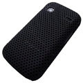 Slim Scrub Mesh Silicone Hard Cases Covers For Samsung i569 S5660 Galaxy Gio - Black