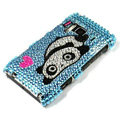 Bling Panda Crystals Hard Cases Covers For Nokia N8 - Blue