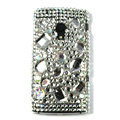 Bling Crystals Hard Cases Covers For Sony Ericsson X10i - White