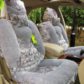 Winter Car Seat Covers Cushion Thicken Warm Plush pads Magnetic therapy - Gray