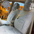 Winter Auto Seat Covers Warm Plush pads Maple Leaf Car Seat Cushion - Gray