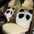 Winter Cute Panda Auto Seat Cushion Warm Plush Car Seat Covers - Yellow