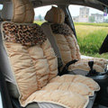 Winter Leopard grain Car Seat Cushion Warm Plush Eiderdown Auto Seat Covers - Beige